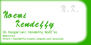 noemi kendeffy business card